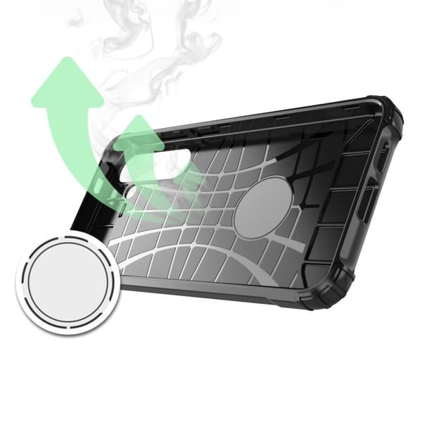 Forstærket pansret cover til Samsung Galaxy S24+ Hybrid Armor, sort