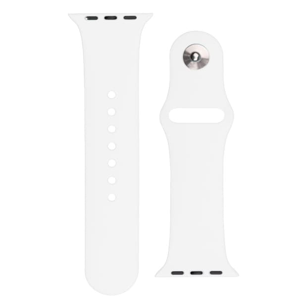Silikonestrop APS Hvid til Apple Watch Ultra 2-9/SE 42/44/45 mm