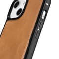 Miniatyrbillede 2 af 6: Cover betrukket med naturligt læder til iPhone 14 Plus Læderolievoks, lysebrun