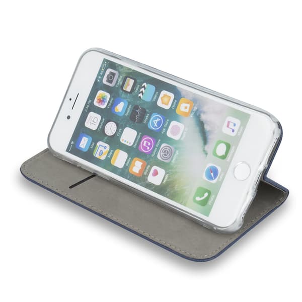 Kääntyvä kotelo jalustalla iPhone 16 Pro Maxille - laivastonsininen