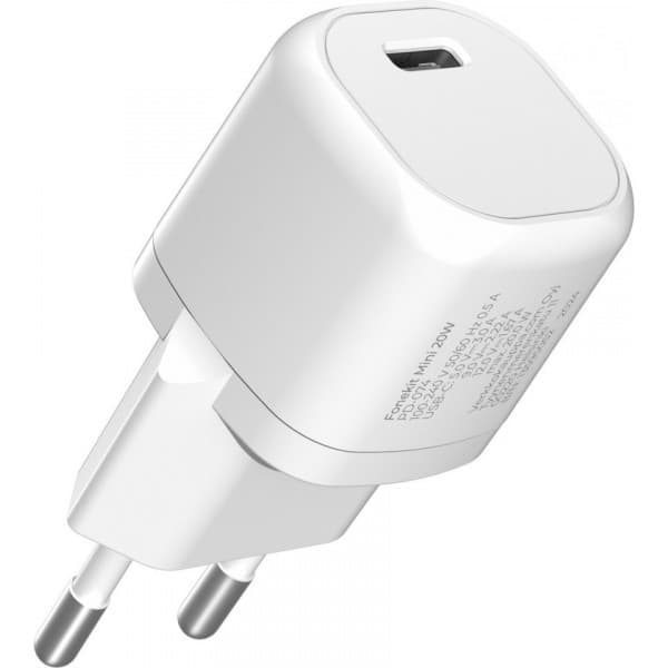 FoneKit Mini 20W -verkkovirtalaturi, USB-C, valkoinen