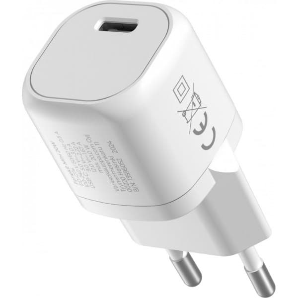 FoneKit Mini 20W -verkkovirtalaturi, USB-C, valkoinen