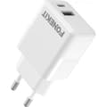 Pikkukuva 2 / 8: FoneKit Double 20W -laturi, USB-C + USB-A, valkoinen