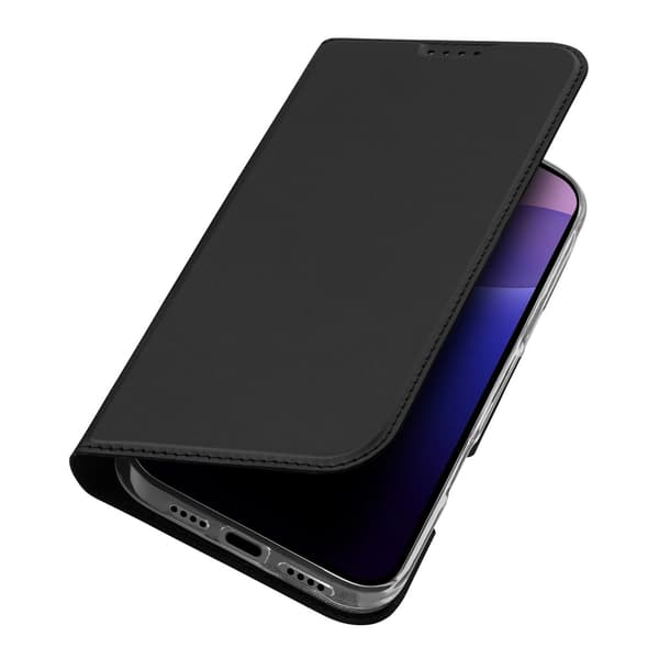 Dux Ducis Skin Pro lommebokveske for iPhone 16 Pro Max med kortlomme og stativ - Svart
