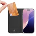 Miniatyrbillede 2 af 7: Dux Ducis Skin Pro Wallet-etui til iPhone 16 Pro Max med kortlomme og stander - Sort