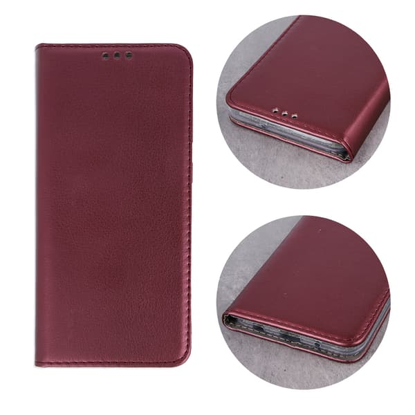 Flip-etui med stativ for iPhone 16 Pro Max - Vinrød
