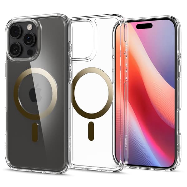 Spigen Ultra Hybrid Mag Mag Magsafe -kotelo iPhone 16 Pro Maxille - kultainen