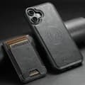 Pikkukuva 1 / 7: Keinonahkainen kuori MagSafe-korttipidikkeellä iPhone 16 Plus -kortille - Svart