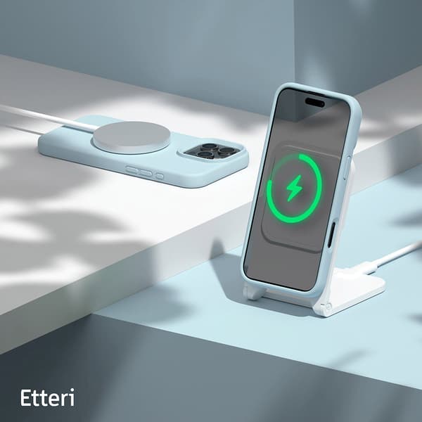 Etteri Silikonskall med MagSafe for iPhone 16 Pro Max - Lyseblå