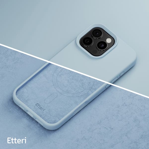 Etteri Silikonskall med MagSafe for iPhone 16 Pro Max - Lyseblå