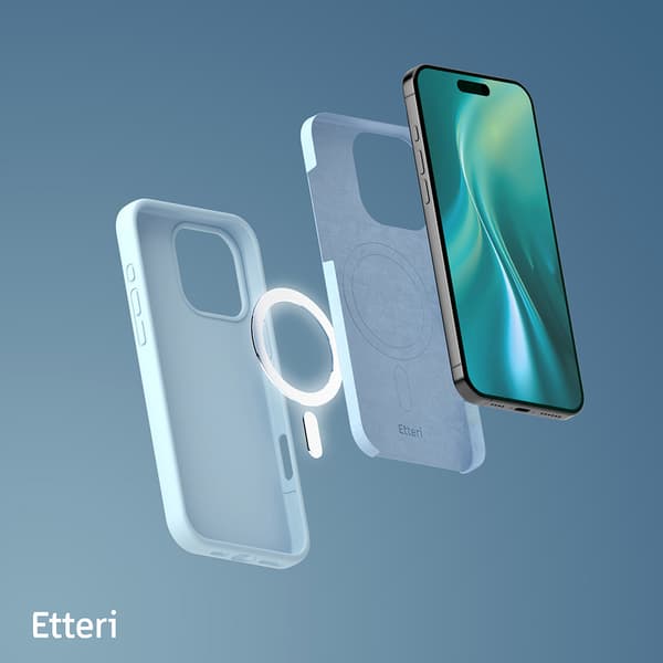 Etteri Silikonskall med MagSafe for iPhone 16 Pro Max - Lyseblå