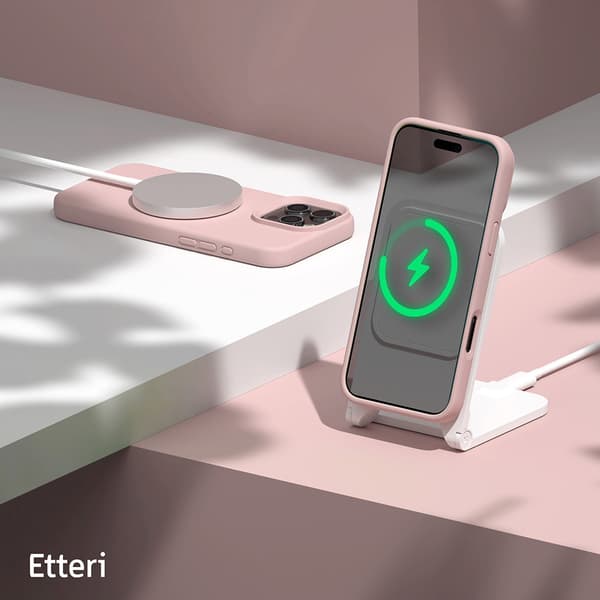 Etteri Silikonskall med MagSafe for iPhone 16 Pro Max - Rosa