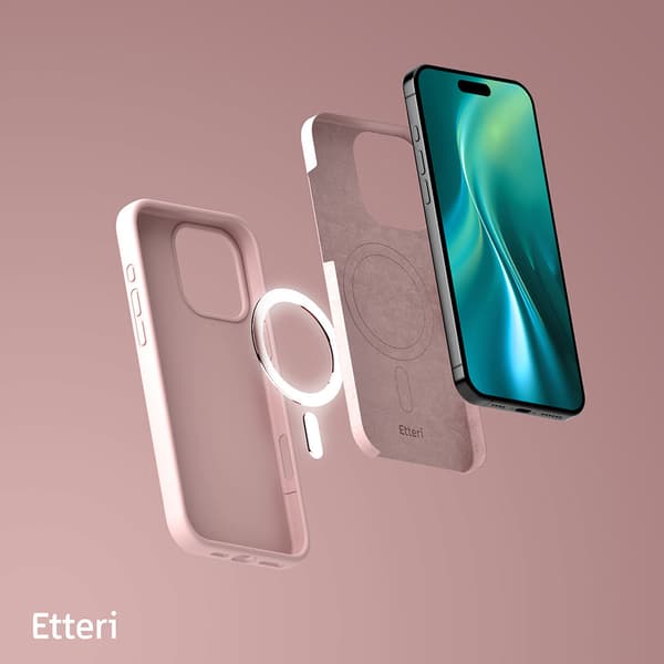 Etteri Silikonskall med MagSafe for iPhone 16 Pro Max - Rosa