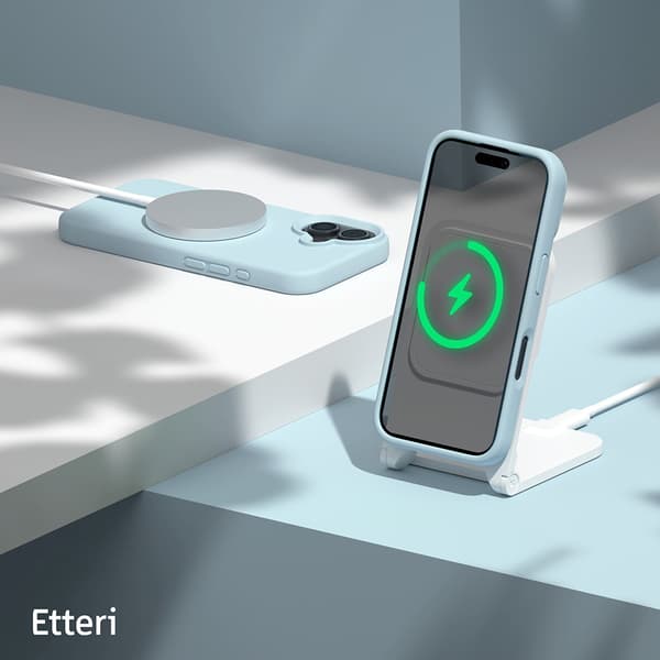 Etteri Silikonikuori MagSafe-järjestelmällä iPhone 16:lle - Vaaleansininen