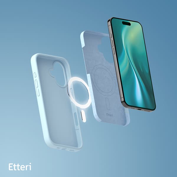 Etteri Silikonikuori MagSafe-järjestelmällä iPhone 16:lle - Vaaleansininen