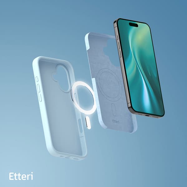 Etteri Silikonikuori MagSafella 16 Plus -puhelimeen iPhone 16 Plus - Vaaleansininen