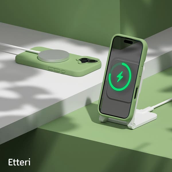 Etteri Silikonikuori MagSafella 16 Plus -puhelimeen iPhone 16 Plus - vihreä
