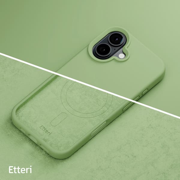 Etteri Silikonikuori MagSafella 16 Plus -puhelimeen iPhone 16 Plus - vihreä