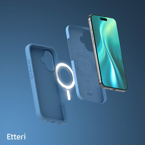 Etteri Silikonikuori MagSafella 16 Plus -puhelimeen iPhone 16 Plus - tummansininen