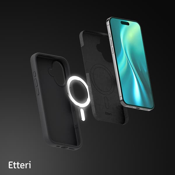 Etteri Silikonikuori MagSafella 16 Plus -puhelimelle iPhone 16 Plus - Svart