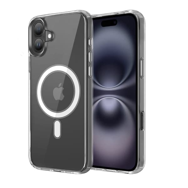 iPhone 16 PLUS Skal MagSafe Transparent - Heltäckande stöttåligt skydd