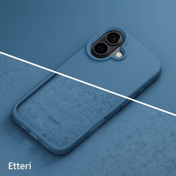 Etteri Silikonskal till iPhone 16 Plus - Mörkblå