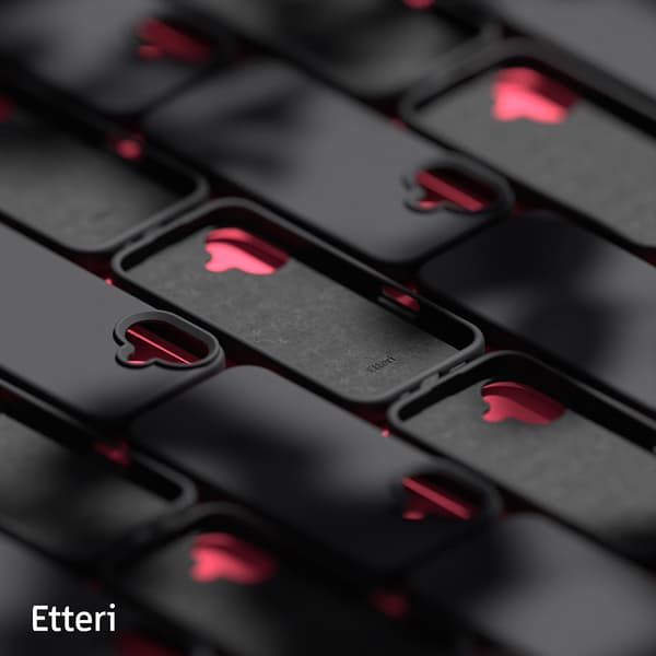 Etteri Silikoninen kuori iPhone 16 - Svart