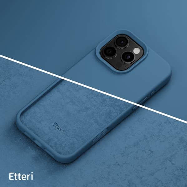Etteri Silikonikuori iPhone 16 Pro Maxiin - Tummansininen - Tummansininen