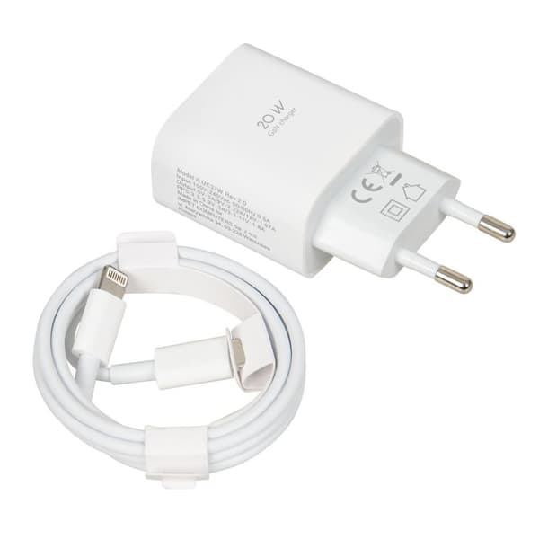 Vægoplader iBOX C-37 GaN PD20W, hvid