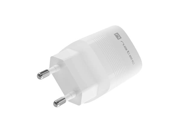 NATEC RIBERA GAN -LATURI 1X USB-A + 1X USB-C 30W VALKOINEN