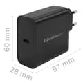 Miniatyrbillede 6 af 8: Qoltec 52379 Super Hurtig PD Oplader | 1xUSB-C | 65W | 5-20V | 3-3.25A | Sort
