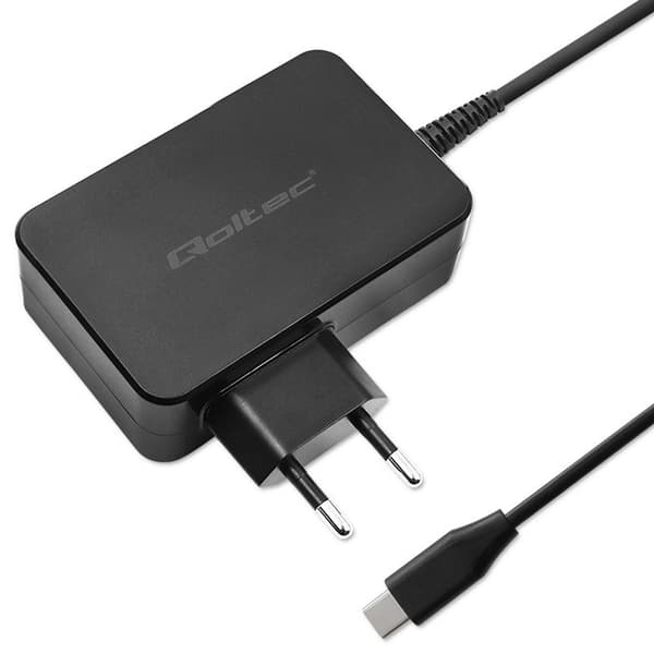Qoltec GaN POWER PRO Oplader | 1xUSB-C | 100W | 5-20V | 3-5A | Sort