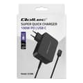 Miniatyrbillede 11 af 11: Qoltec GaN POWER PRO Oplader | 1xUSB-C | 100W | 5-20V | 3-5A | Sort