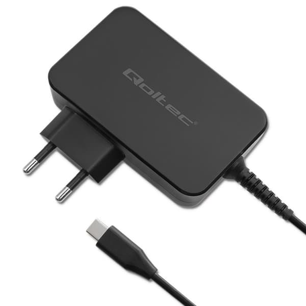 Qoltec GaN POWER PRO Oplader | 1xUSB-C | 100W | 5-20V | 3-5A | Sort