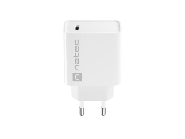 NATEC USB OPLADER RIBERA USB-C 20W PD HVID
