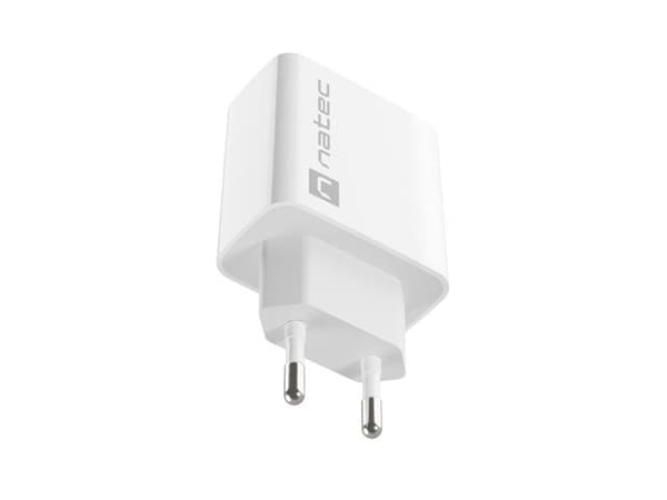 NATEC USB OPLADER RIBERA USB-C 20W PD HVID