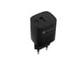 Miniatyrbillede 2 af 9: NATEC RIBERA GAN OPLADDER 1X USB-A + 1X USB-C 30W SORT