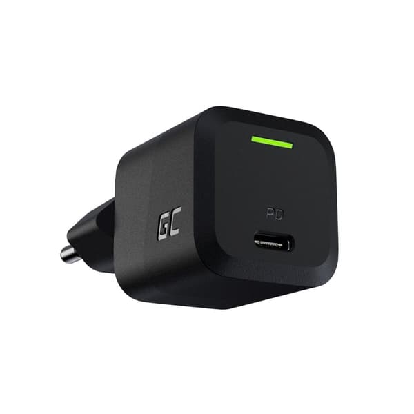 USB-oplader Green Cell PowerGaN 33 W PD 3.0 QC 3.0 1x USB-C sort