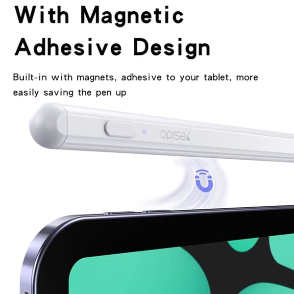 Magetisk Universal Styluspenna med lång batteritid - Vit