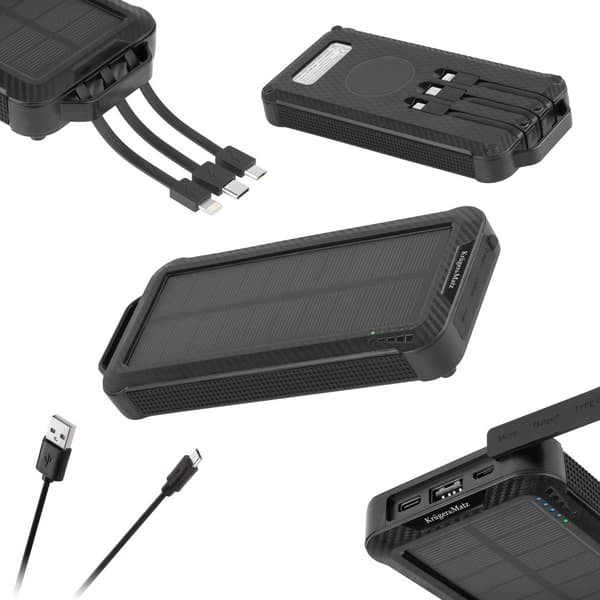 POWER BANK Kruger&Matz 10000 mAh Li-pol solcell