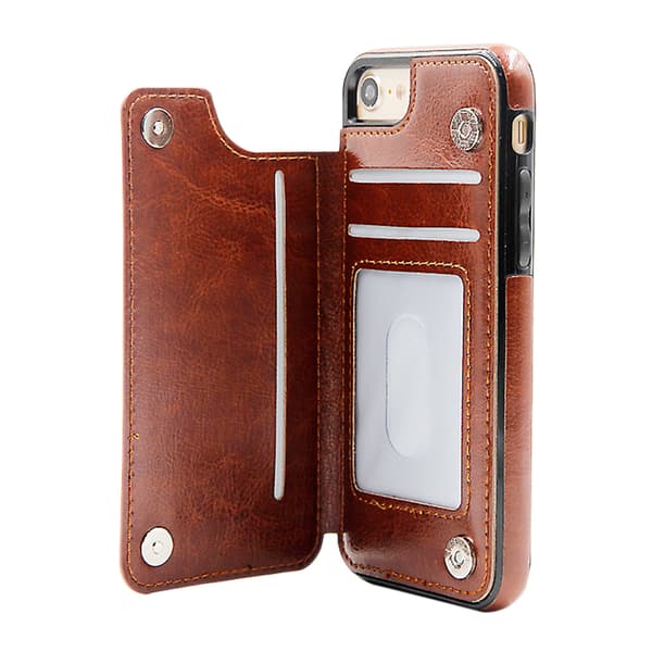 Fitted Leather Case For iPhone 7/8 Brown