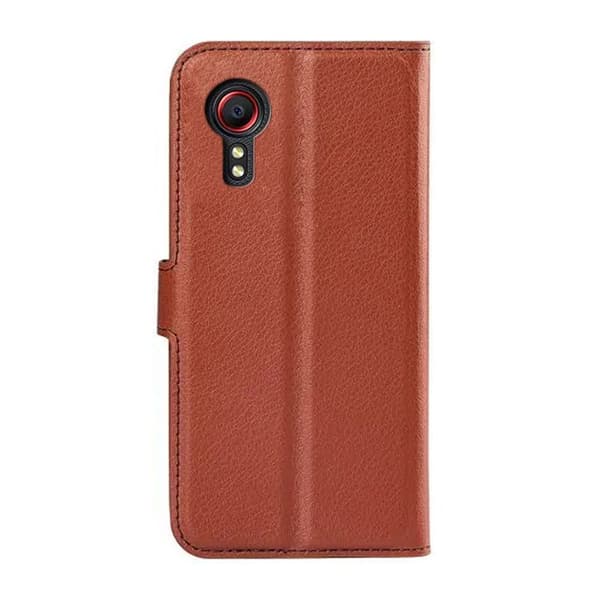 Samsung Galaxy Xcover 5 Plånboksfodral med stativ - Brun