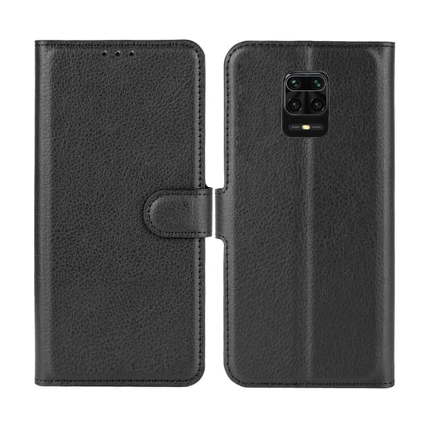 Xiaomi Redmi Note 9 Pro Plånboksfodral med Stativ - Svart