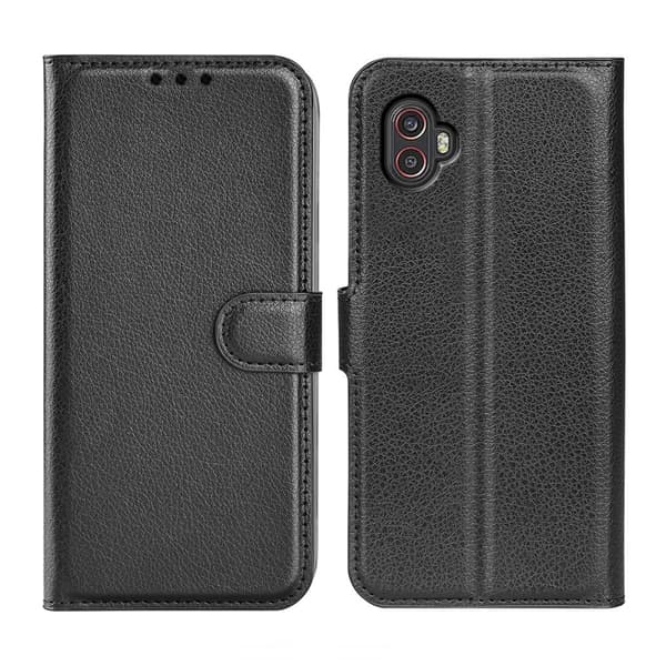 Samsung Galaxy Xcover 6 Pro Plånboksfodral med Stativ - Svart