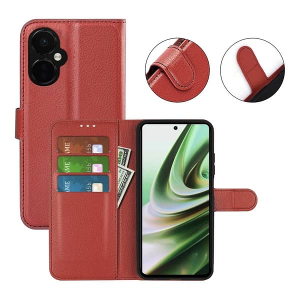 OnePlus Nord CE 3 Lite Plånboksfodral med Stativ - Brun
