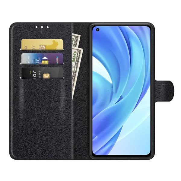 Xiaomi 11 Lite/11 Lite 5G NE Plånboksfodral med Stativ - Svart