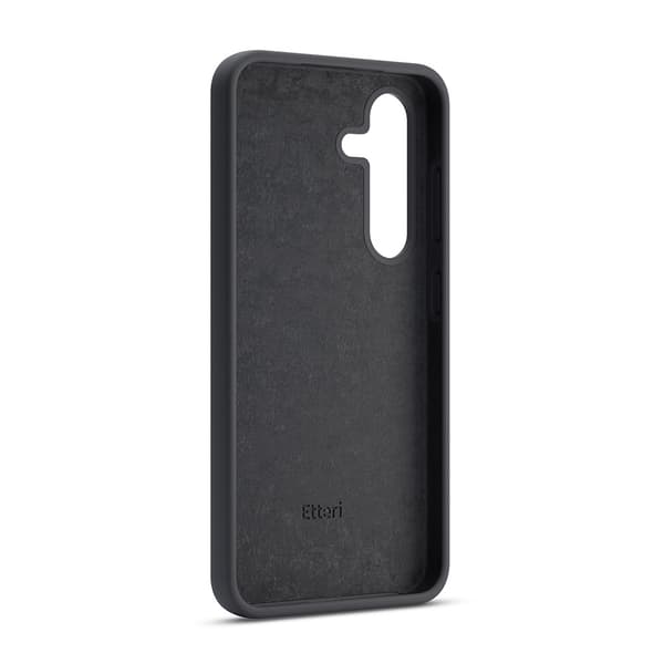 Etteri silikoneetui med mikrofiberforing til Samsung Galaxy S25 Plus - Svart