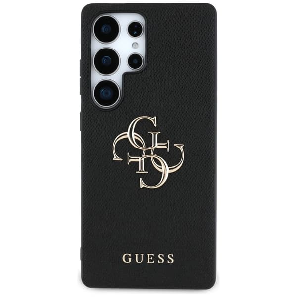 Guess Case till Samsung Galaxy S25 Ultra med 4G-logotyp och grained finish - Svart
