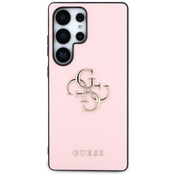 Guess Case till Samsung Galaxy S25 Ultra med 4G-logotyp och grained finish - Rosa