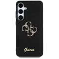 Miniatyrbilde 1 av 3: Guess Fast glitter bakre skall for Samsung Galaxy S25 med metallisk 4G-logo - Svart